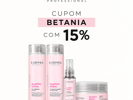 CUPOM DE DESCONTO CADIVEU BETANIA COM 15%