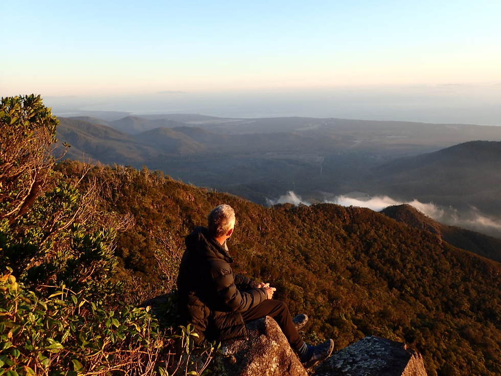 Michael Moreing (Mickle) at Wobbly Rock Lookout (Mount Halifax)