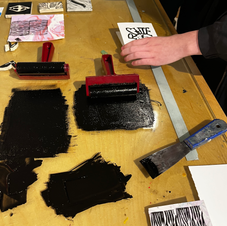 Linocut Black Printing