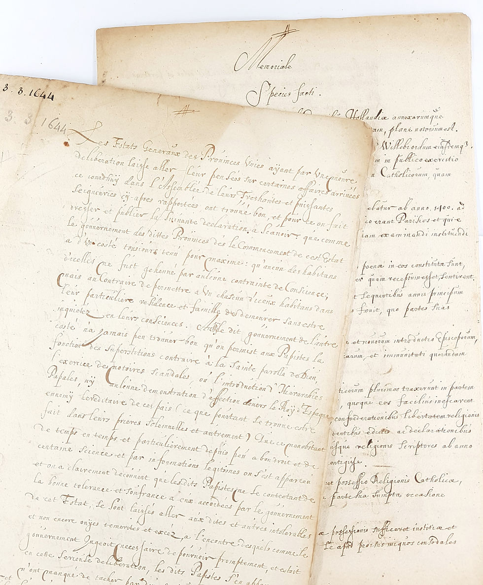 [Incipit:] Les Etats Generaux des Provinces Unies aijant par une meure deliberation...