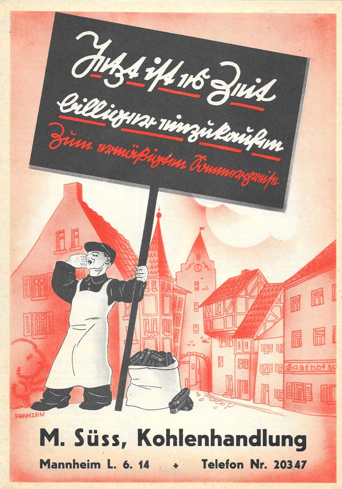 A collection of 22 handbills advertising German-Jewish businesses. Mannheim, Berlin, Breslau, 1930s.