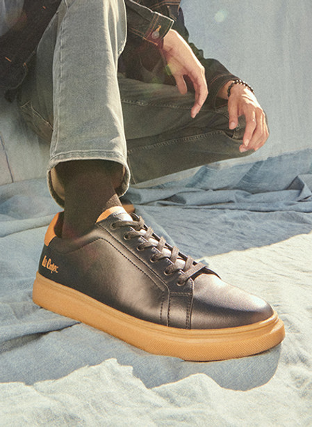 Lee Cooper Mens Black Trainer