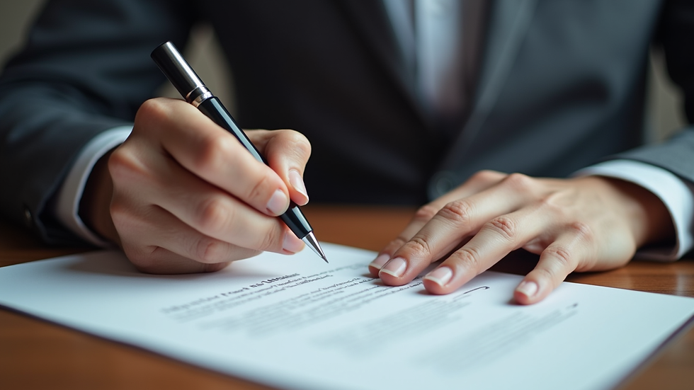Close-up view of a notary public verifying a signer’s ID