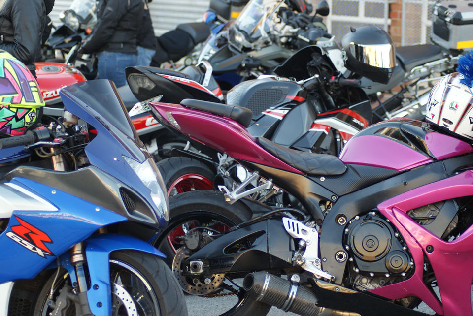 Bikes on display at SQP breakfast run