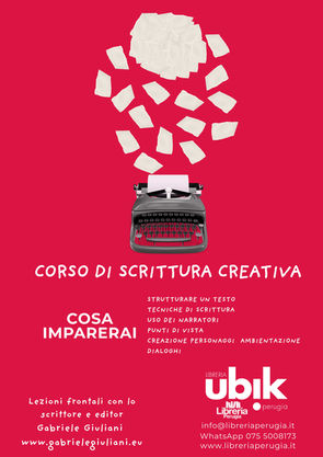 CORSO DI SCRITTURA CREATIVA dello scrittore Gabriele Giuliani alla Libreria Perugia Ubik
