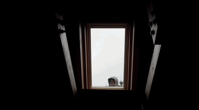 Roofer carpenter installs a skylight and owner interview, from the Rangeley Building & Remodeling brand film.