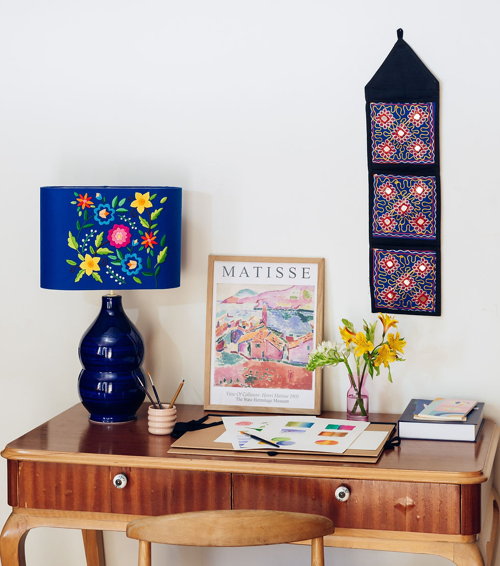 Thumbnail: Flower Feast El Nakışlı Abajur Başlığı