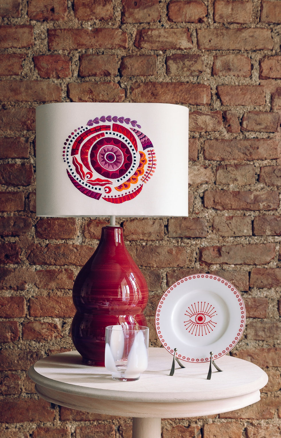 Mandala Red El Nakışlı Abajur