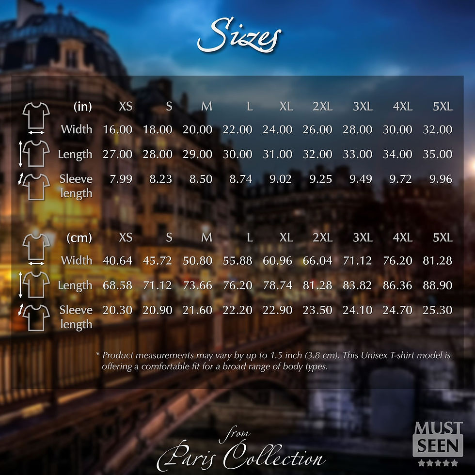Thumbnail: Must Seen Paris T-Shirt TF CN 1 - Sizes
