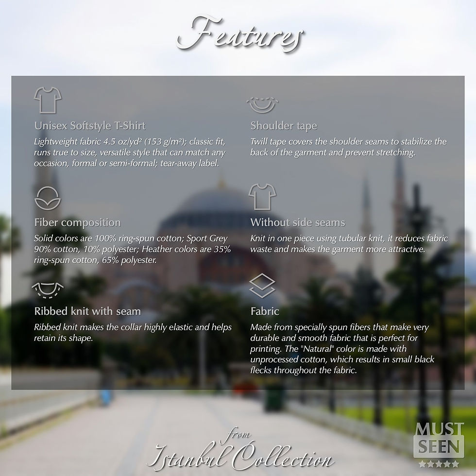 Thumbnail: Must Seen Istanbul T-Shirt C 5 - Features