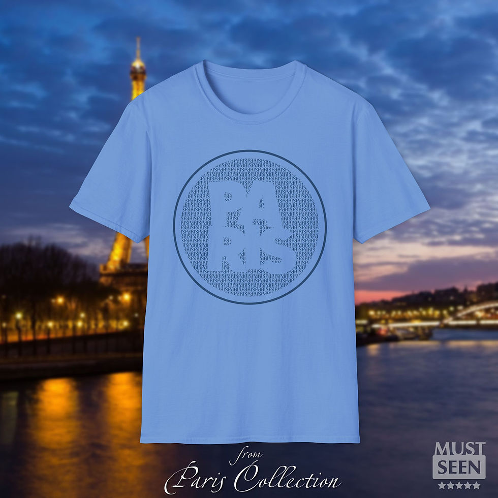 Thumbnail: Must Seen Paris T-Shirt - C V1 - Carolina Blue
