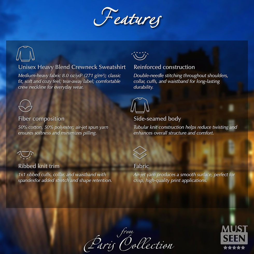Thumbnail: Must Seen Paris Sweatshirt CFI V4 - Features