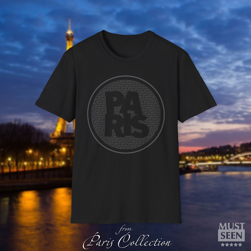 Thumbnail: Must Seen Paris T-Shirt - C V1 - Black