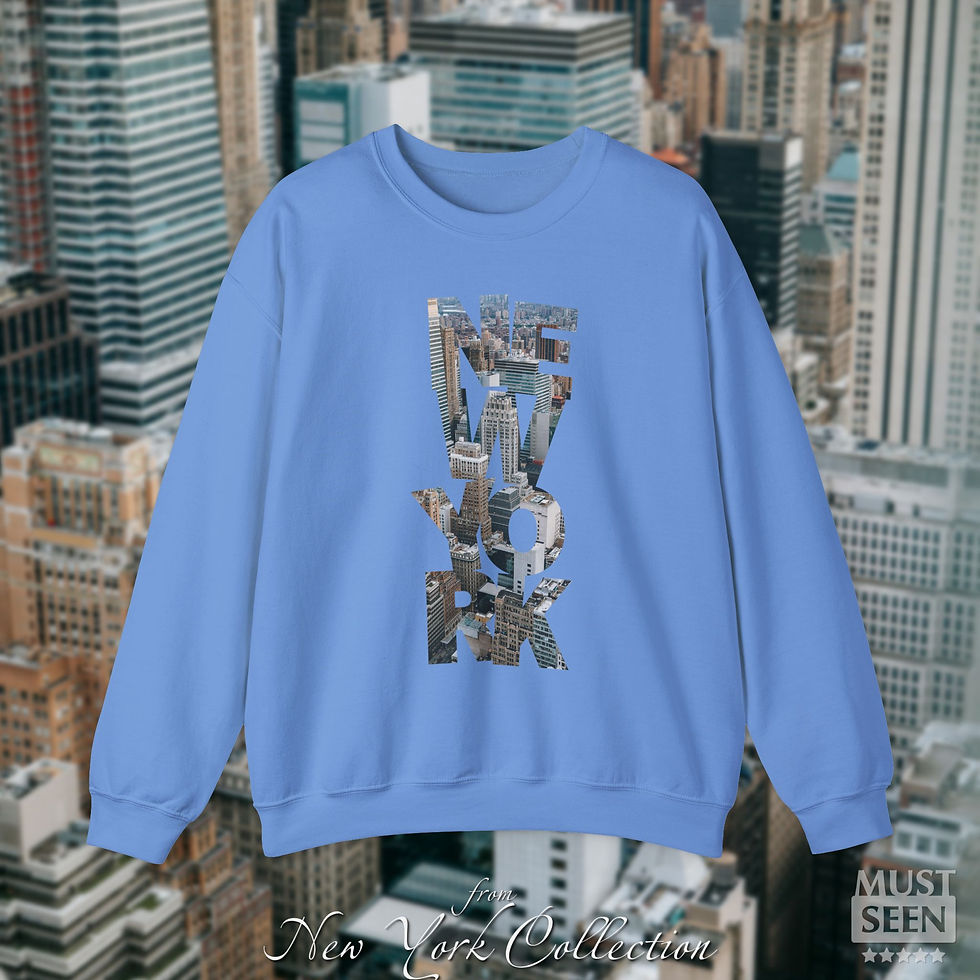 Thumbnail: Must Seen New York Sweatshirt CFI V8 - Carolina Blue