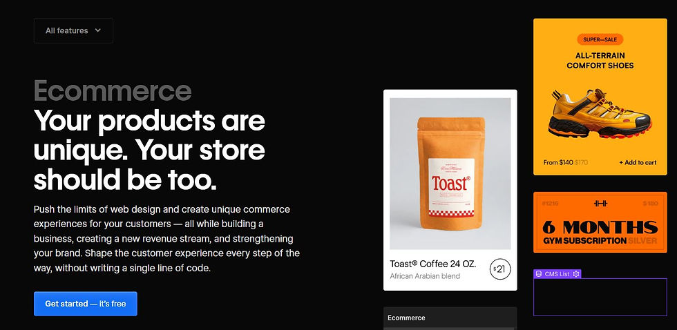 Webflow ecommerce