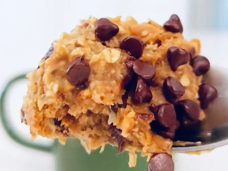 Gluten-Free Banana Oatmeal Superseed Microwave Mug Cookie