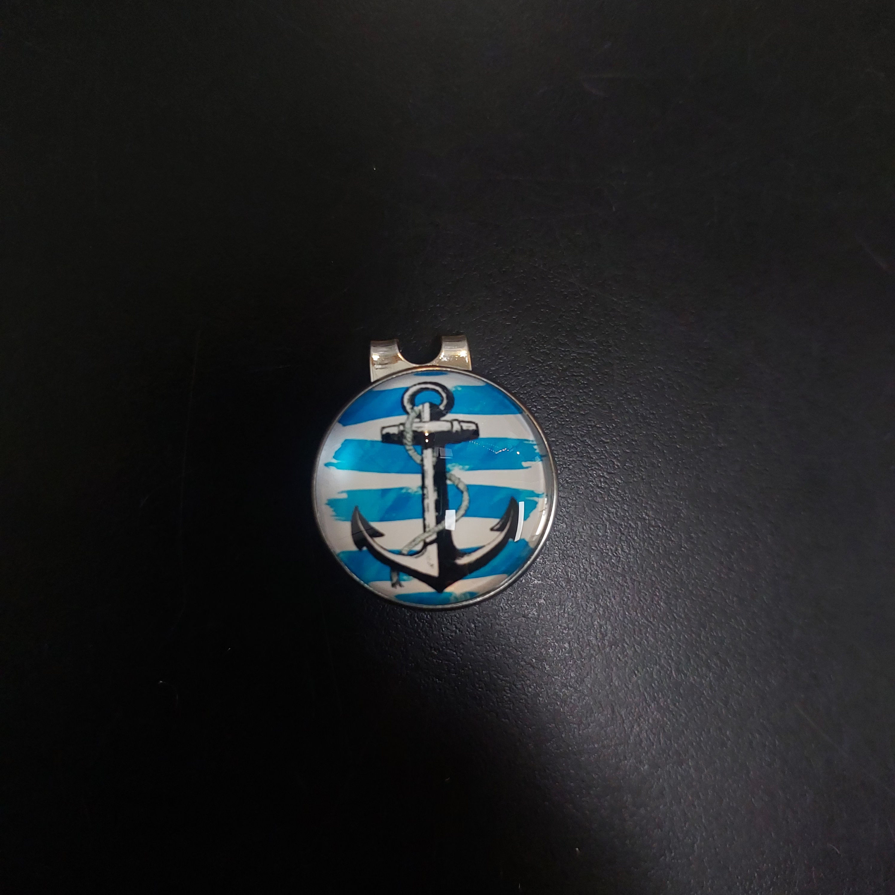 Blue Ship Anchor Ball Marker