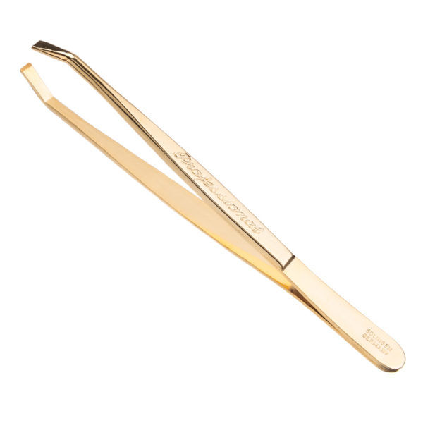 PINZA DEPILAR PROFESIONAL 8CM DORADA