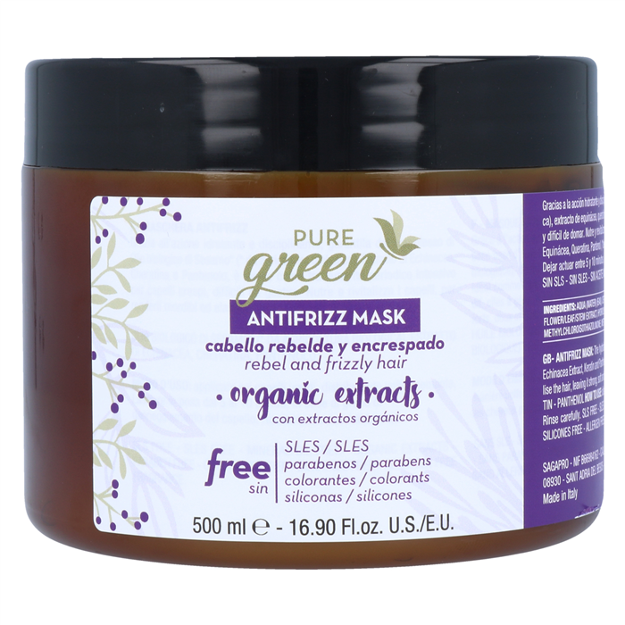 PURE GREEN MASCARILLA ANTIFRIZZ 500ML