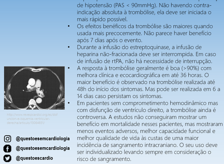 Quando indicar trombólise no TEP?