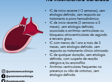 Quando realizar biopsia endomiocárdica na insuficiência cardíaca?