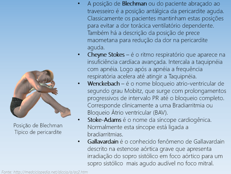 Posição típica da pericardite