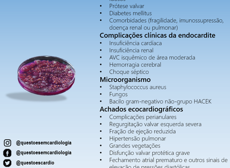 Preditores de pior prognóstico em endocardite