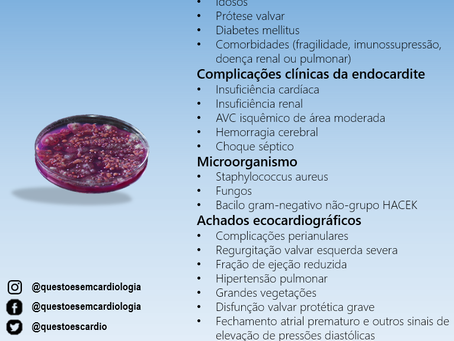 Preditores de pior prognóstico em endocardite