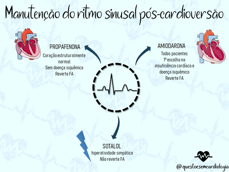 Qual antiarrítmico começar após reversão da FA?