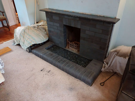 Fireplace built at Forest Road, Broadwater, Sussex.
