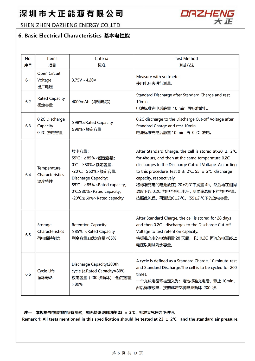 DAZHENG-21700-3.7V-4000mah XBL-2840-PTC 1.25-2P端子外露50mm 电池规格书 20250605_06.png