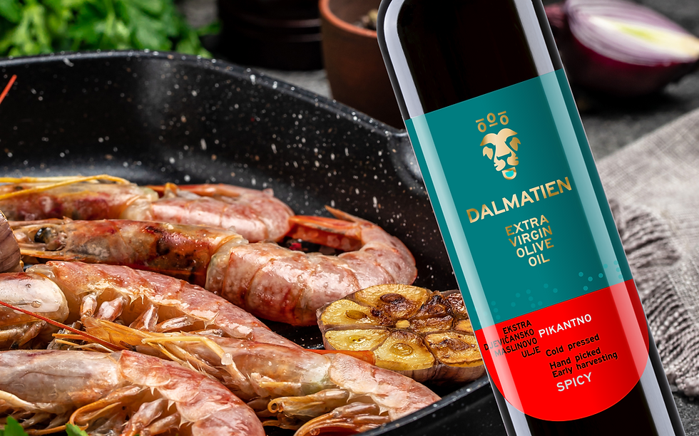 DALMATIEN extra virgin olive oil, cilly infused, spicy taste, the best olive oil for grill, pizza, BBQ