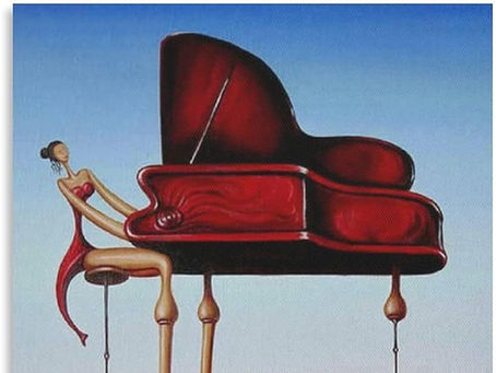 tableau de Salvador Dali : le piano surréaliste