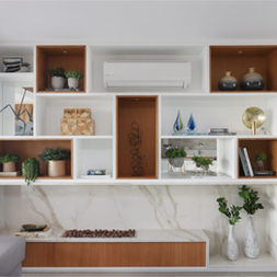 Lareira em porcelanato