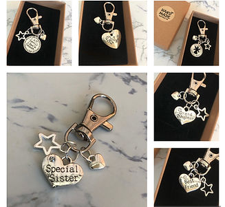 Special sister silver keychain