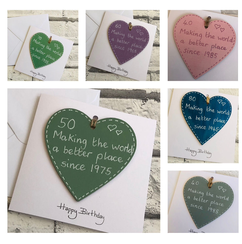 Making the world a better place 18th 21st 40th 50th 60th 70th 80th 90 keepsake c