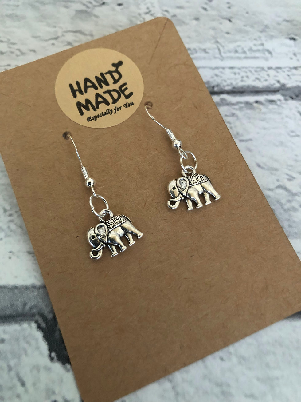 Thumbnail: Lucky elephant silver earrings