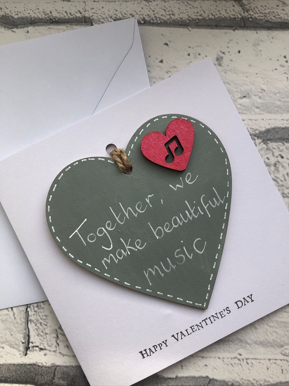 Together, we make beautiful music Happy Valentine’s Day card
