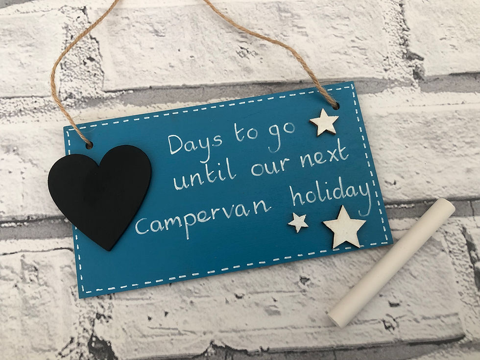 Chalkboard Countdown Wooden Plaque … weeks until our next Campervan adventure