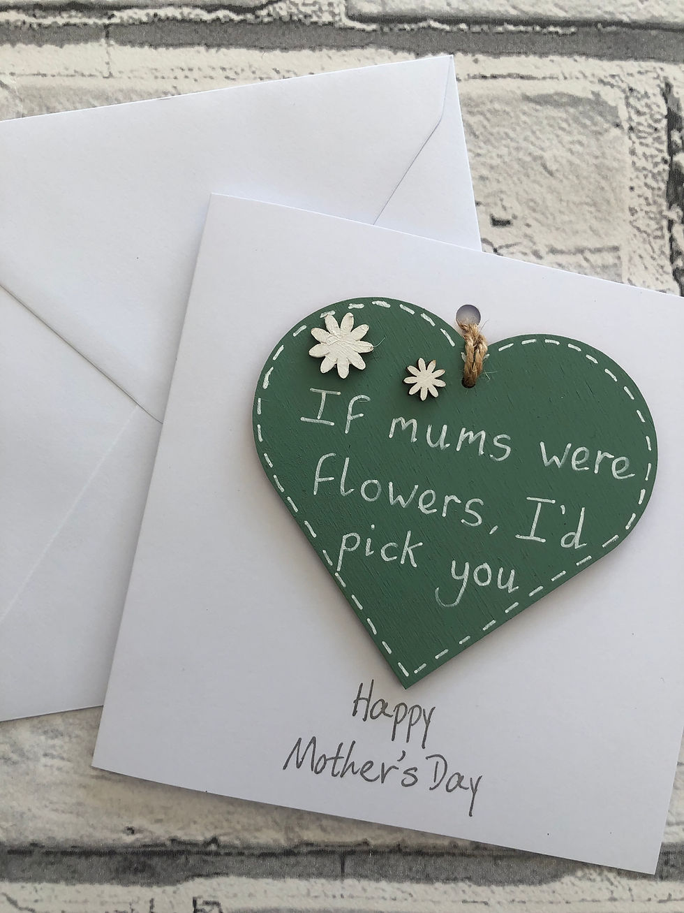 If mums were flowers, I’d pick you hand painted keepsake Mother’s Day Card