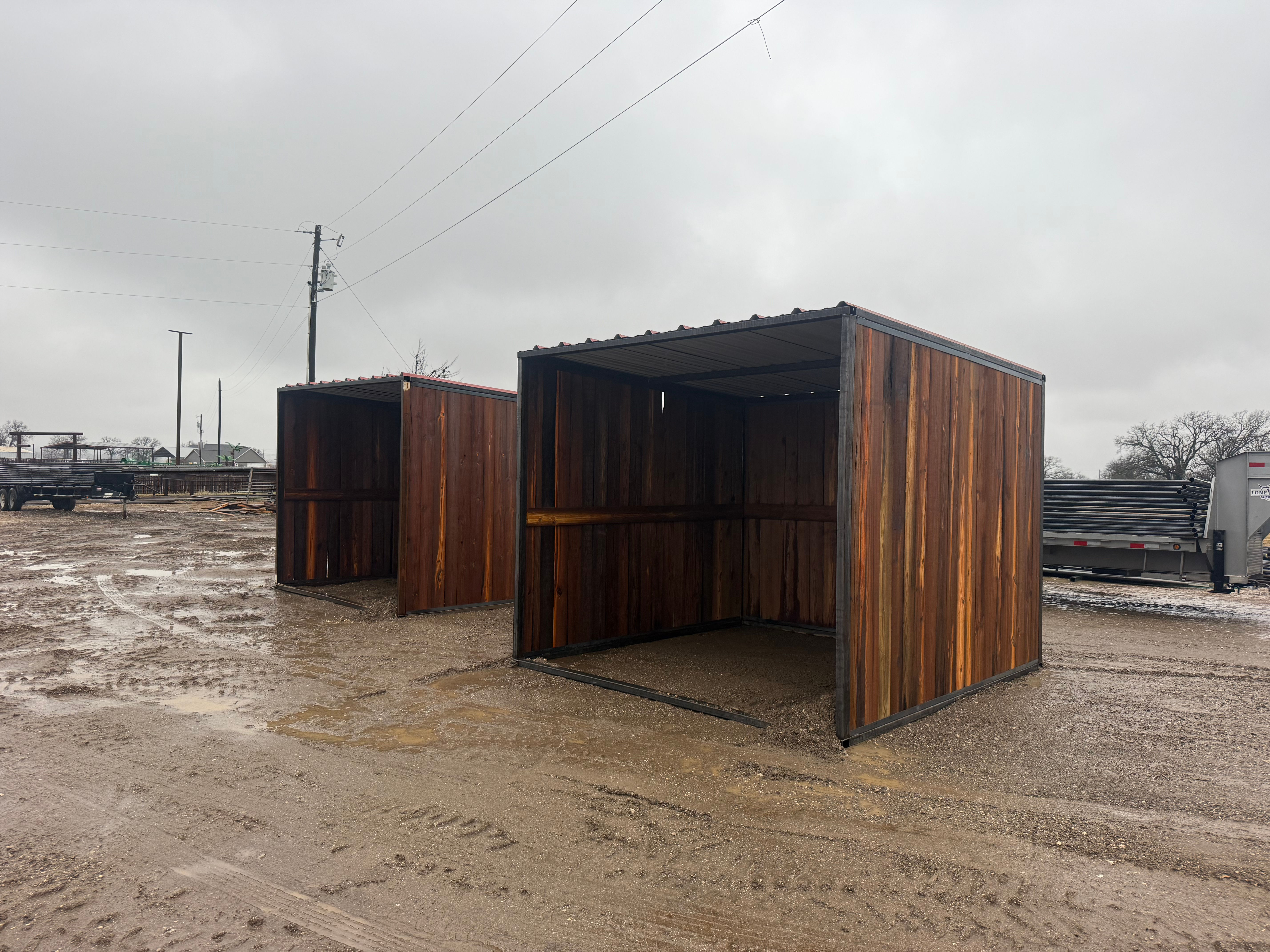 10x10 with painted roof 3 sided 