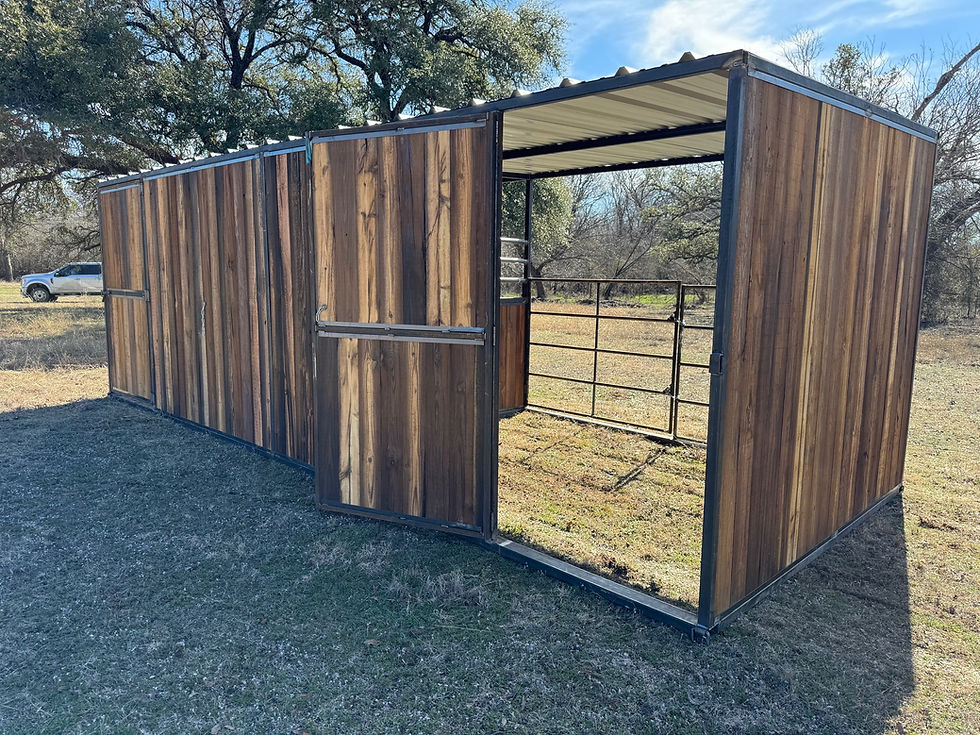 Thumbnail: Two Stall Barn with gates on front and back