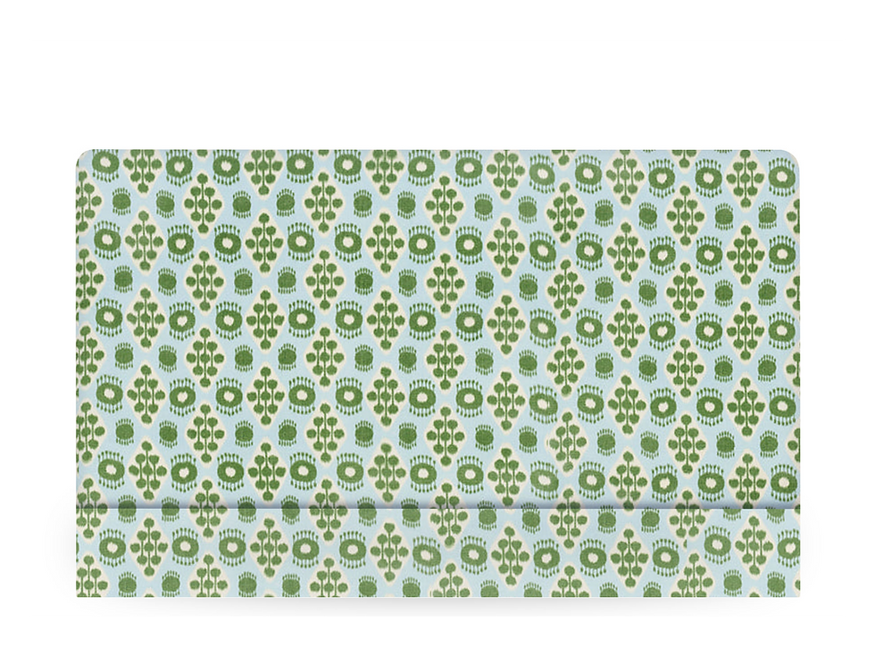 Schumacher: Hamilton Ikat bleu & leaf