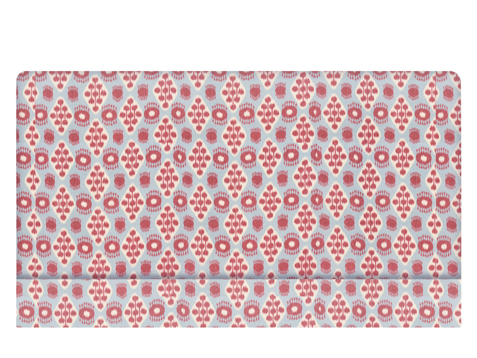 Schumacher Hamilton Ikat sky & cherry