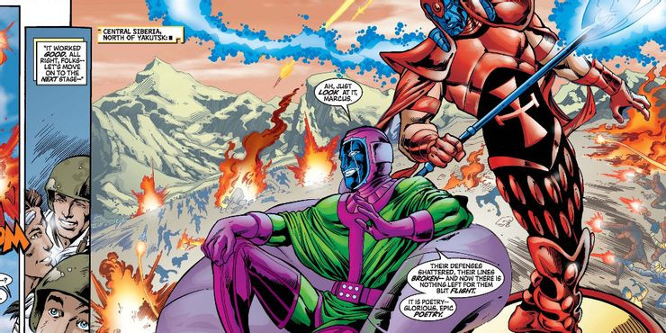 Kang, o Conquistador e seu filho Marcus