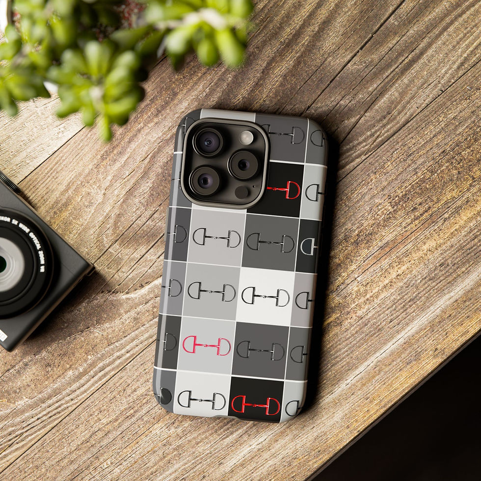 Thumbnail: 16 Bits Monochromatic Horse Bits Tough Phone  Cases