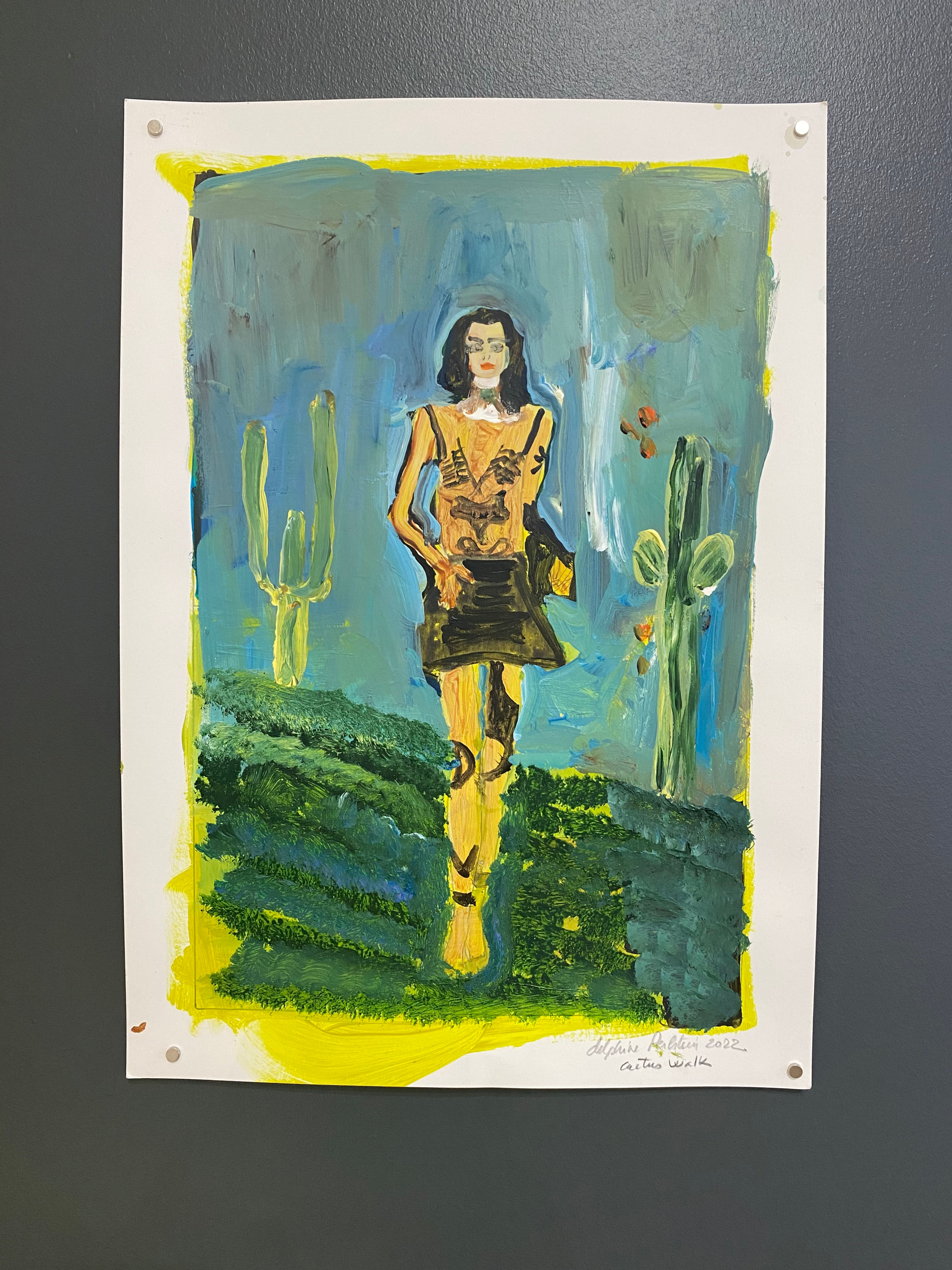 Delphine Perlstein | Work on Paper (Cactus Walk)