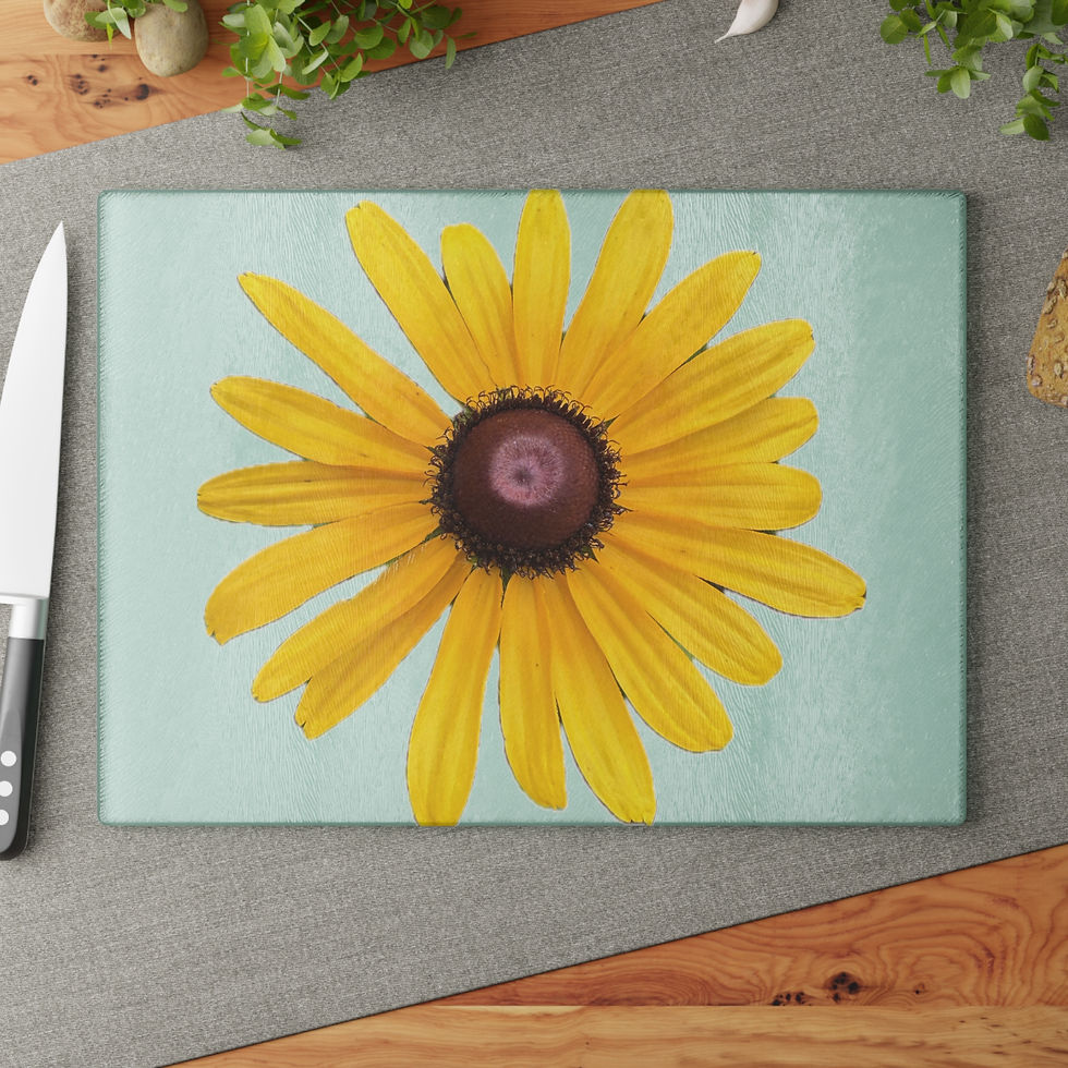 Thumbnail: Rudbeckia Hirta Black-Eyed Susan Flower Glass Cutting Board