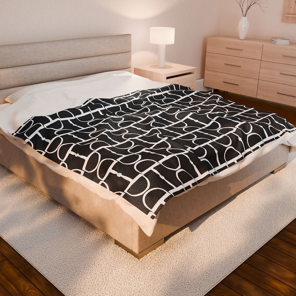 Thumbnail: The Roxy Bit Velveteen Fleece Blanket