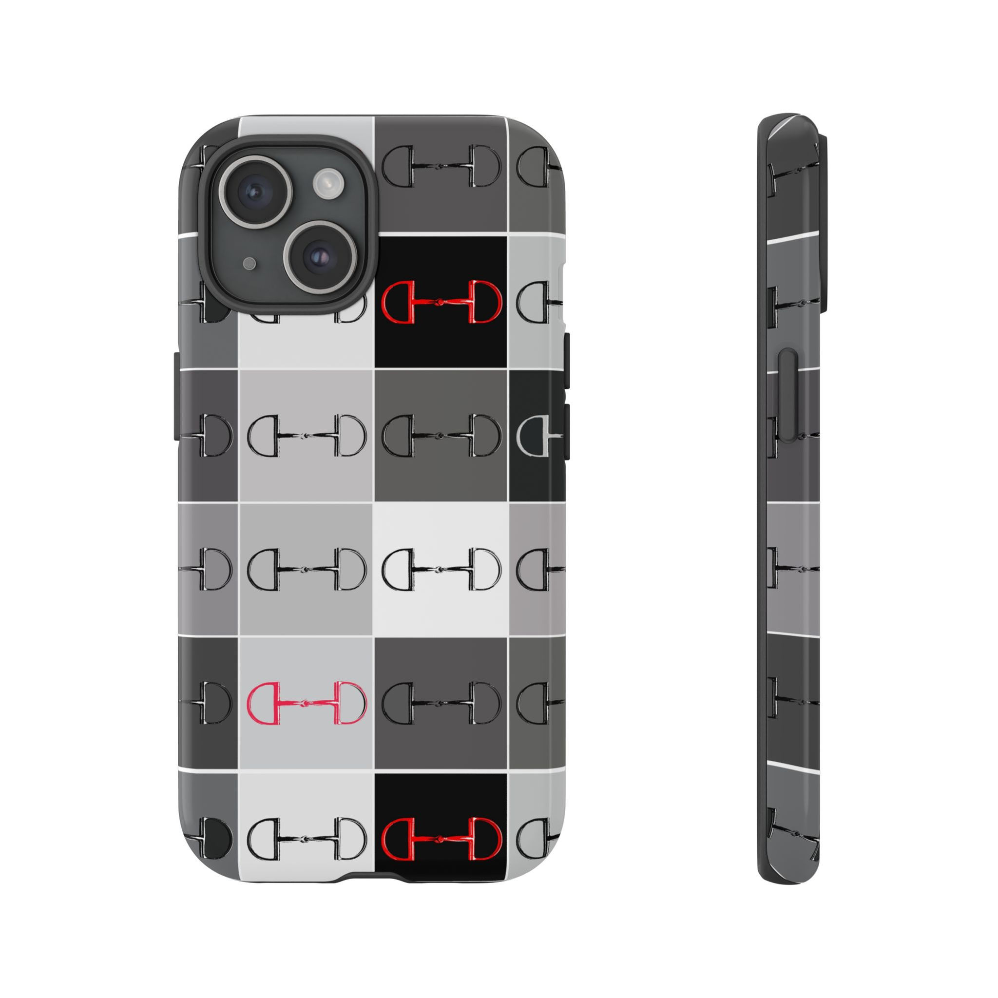 16 Bits Monochromatic Horse Bits Tough Phone Cases